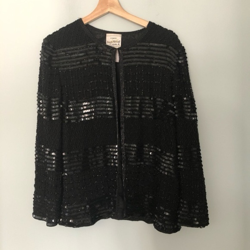 Vintage Joseph Ribkoff BeadedSequin Silk Jacket